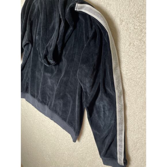 Jessica Simpson Women's Y2K Retro Kidcore Velvet Whimsygoth Hoodie Black L - Picture 2 of 10